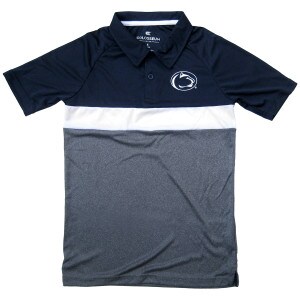 youth trip-color polo with Penn State Athletic Logo
